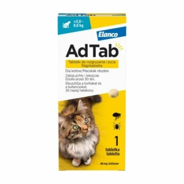 AdTab 48mg rágótabletta macskák részére (&gt;2-8 kg)