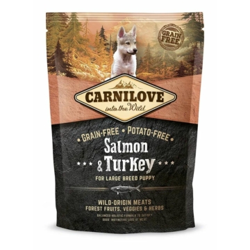 CarniLove Puppy Large Salmon & Turkey- Lazac-Pulyka Hússal 1,5kg – száraz kutyatáp