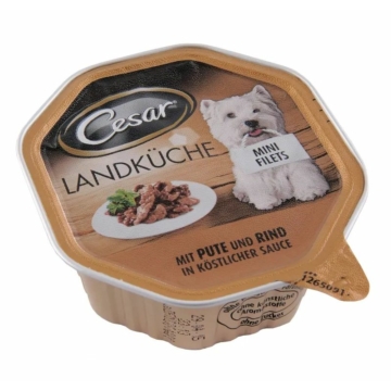 Cesar Alutálca Pulyka-Marha 150g – konzerves kutyaeledel
