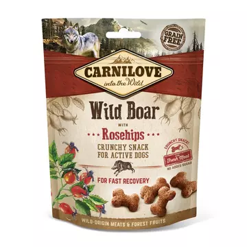 Carnilove Dog Crunchy Snack Wild Boar &amp; Rosehips-  Vaddisznó Hússal és Csipkebogyóval 200g