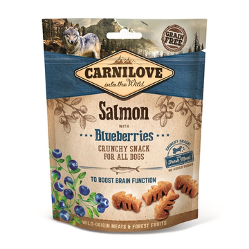 Carnilove Dog Crunchy Snack Salmon &amp; Blueberries-  Lazac Hússalés Áfonyával 200g