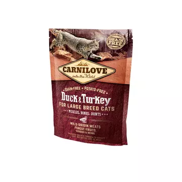Carnilove Cat Duck & Turkey Large Breed – Muscles, Bones, Joints Kacsa és Pulyka Hússal 400g