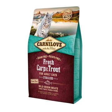 Carnilove Fresh Adult Cat Carp&amp;Trout Sterilised - Ponty és Pisztráng Hússal 2kg