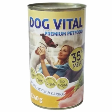 Dog Vital konzerv chicken&carrot 1240gr – konzerves kutyaeledel