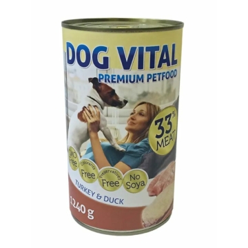 Dog Vital konzerv turkey&amp;duck 1240gr