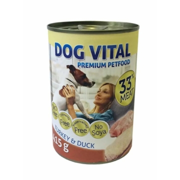 Dog Vital konzerv turkey&duck 415gr – konzerves kutyaeledel