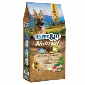 Happy&Fit Natural Adult Active 12kg – száraz kutyatáp