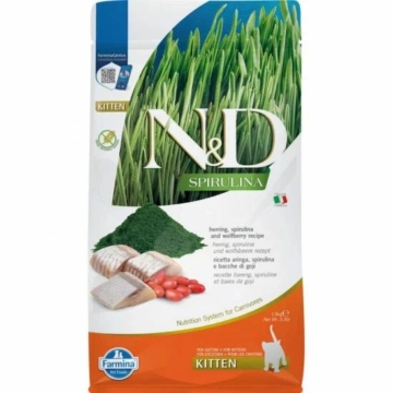 N&amp;D Spirulina Cat Kitten hering 1,5kg – száraz macskatáp