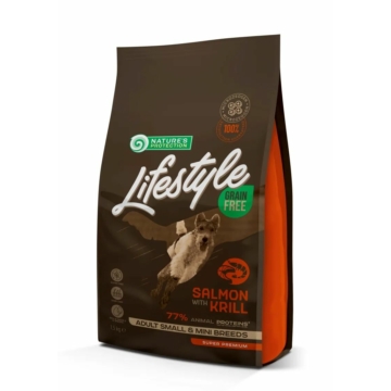 Natures Protection Lifestyle Dog Adult Grain Free Salmon with krill Small&mini 1,5kg – száraz kutyatáp