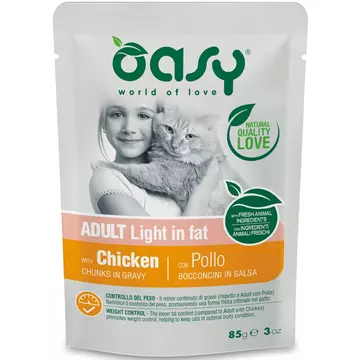Oasy Cat Alutasakos Chunks in Gravy Adult Light in Fat 85g