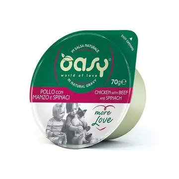 Oasy Cat Tálka More Love Chicken&Beef&Spinach 70g