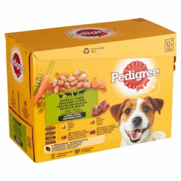 Pedigree alutasak 12-pack MIX 12*100g – konzerves kutyaeledel