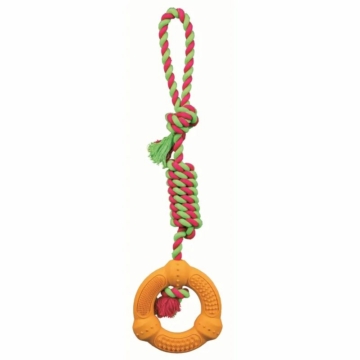 Trixie Játék Denta Fun Karika Kötélen 12cm/41cm – kutyajáték