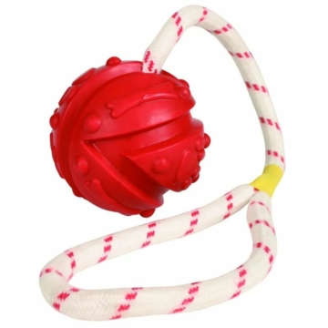 Trixie Játék Labda Kötéllel 7cm/35cm – kutyajáték