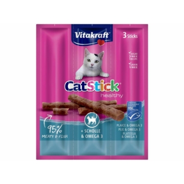 Vitakraft Cat Stick Jutalomfalat Mini Lepényhal és Omega3 3x6g
