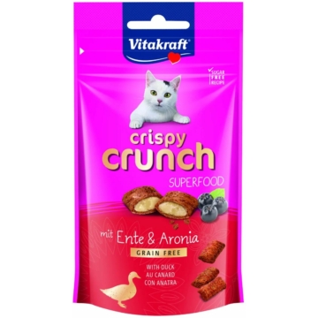 Vitakraft Crispy Crunch Macska Jutalomfalat Superfood Kacsa &amp; Feketeberkenye 60g