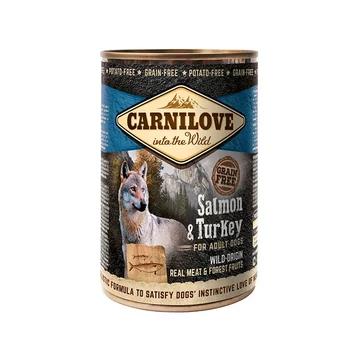 Carnilove Adult Salmon & Turkey Can-  Lazac és Pulyka Hússal Konzerv 400g