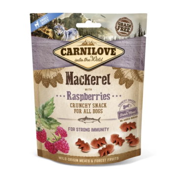 Carnilove Dog Crunchy Snack Makrela & Raspberry-  Makréla Hússal és Málnával 200g