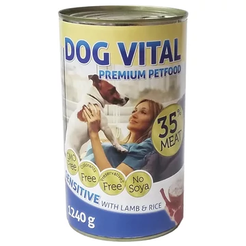 Dog Vital konzerv sensitive lamb&amp;rice 1240gr