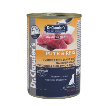 Dr.Clauders Dog Selected Meat Pulykás és rizses konzerv 400g