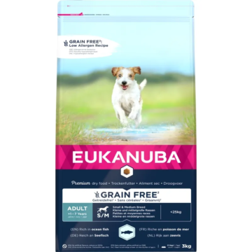 Eukanuba Adult Grain Free Small&Medium Ocean Fisch 3kg