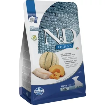 N&amp;D Ocean Dog tőkehal,sütőtök &amp; sárgadinnye Puppy mini 2,5kg