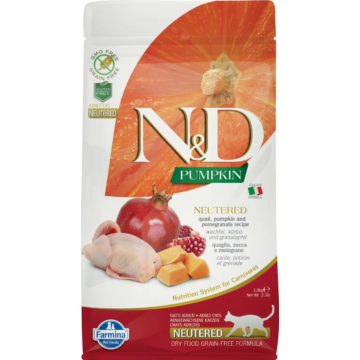 N&amp;D Cat Grain Free Pumpkin fürj ivatalanított 1,5kg