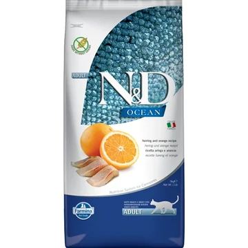 N&amp;D Cat Ocean hering&amp;narancs adult 10kg