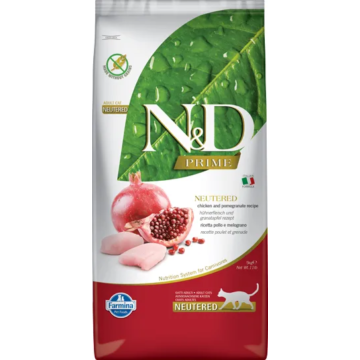 N&D Cat Prime csirke&gránátalma adult ivartalanított 5kg