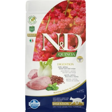 N&amp;D Cat Quinoa Digestion bárány 1,5kg