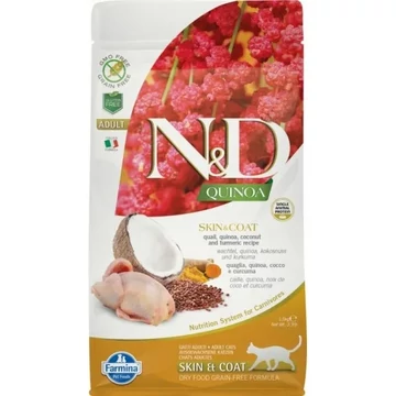 N&amp;D Cat Quinoa Skin&amp;coat fürj 1,5kg