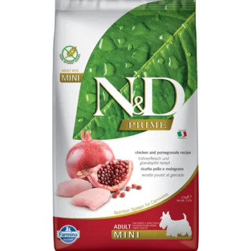 N&amp;D Dog Prime csirke&amp;gránátalma adult mini 2,5kg