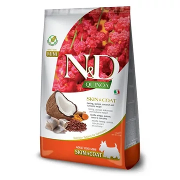 N&amp;D Dog Quinoa Skin&amp;coat hering&amp;coconut adult mini 800g