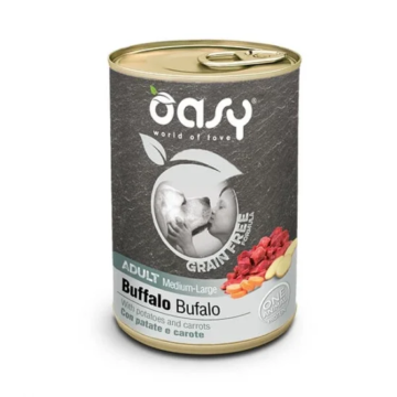 Oasy Dog Konzerv GF Adult Medium/Large Buffalo 400g