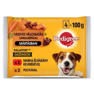 Pedigree Alutasakos 4 pack adult marha-baromfi 100g