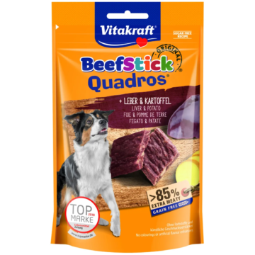 Vitakraft Beef Stick Kutya Jutalomfalat Quadros Máj & Burgonya 70g