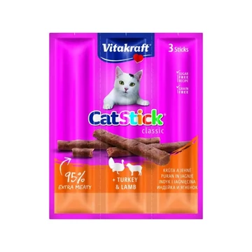 Vitakraft Cat Stick Jutalomfalat Mini Pulyka &amp; Bárány 3x6g