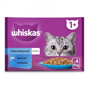 Whiskas alutasak 4-pack halas aszpikban 4x85g