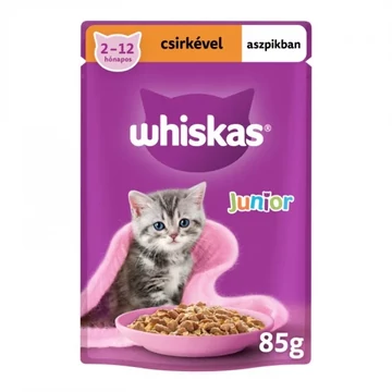 Whiskas Alutasakos Junior Csirke Aszpikban 85g