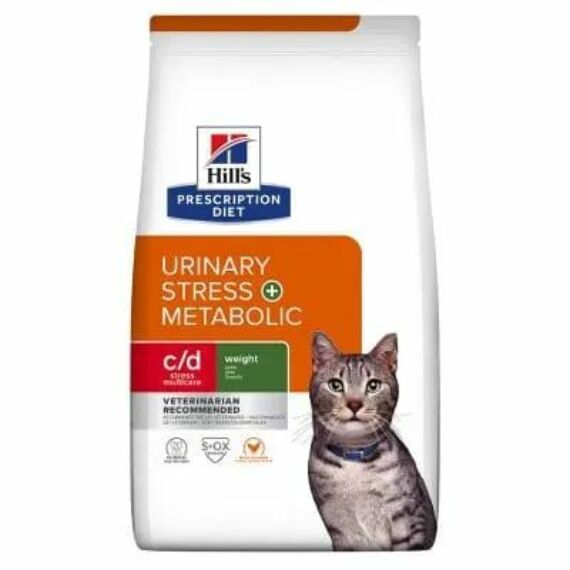 Hills Prescription Diet  Feline Meta+Urinary Stress 4 kg - stressz okozta idiopatikus húgyhólyag-