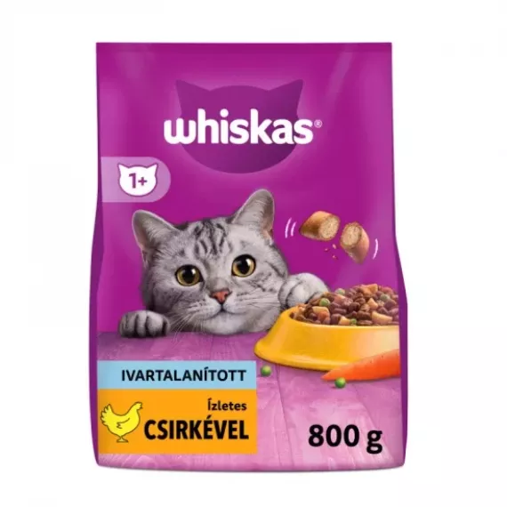Whiskas Steril száraz macskaeledel csirkével 800g