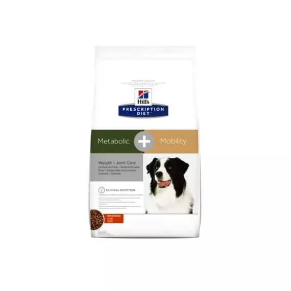 Hills Prescription Diet  Canine Meta+Mobility 12 kg - súlykontroll és izületi betegedések: izület