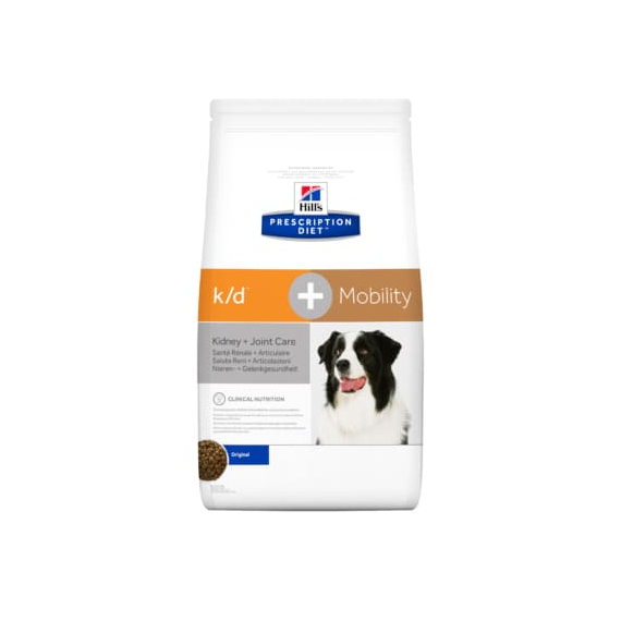 Hills Prescription Diet  Canine K/D + Mobility 12 kg - krónikus vesebetegség és izületi támogatás