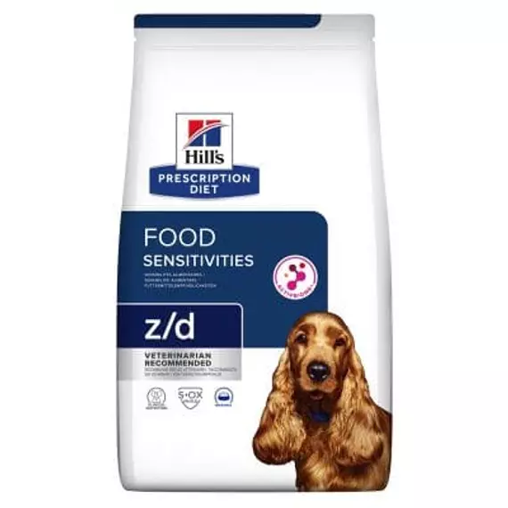 Hills Prescription Diet  Canine Z/D Ultra 10 kg - táplálékallergia étrendi kezelése,kimutatása el