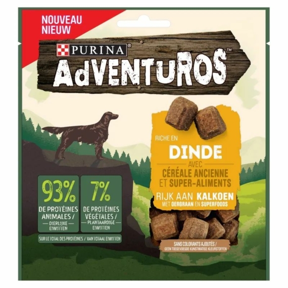 Adventuros Pulykával, ősgabonával és superfood összetevőkkel 90g – jutalomfalat kutyáknak