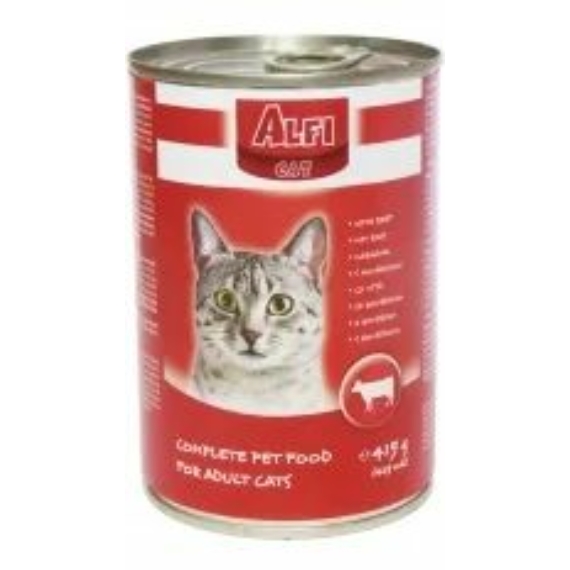 Alfi Cat Konzerv Marha 415g – konzerves macskaeledel