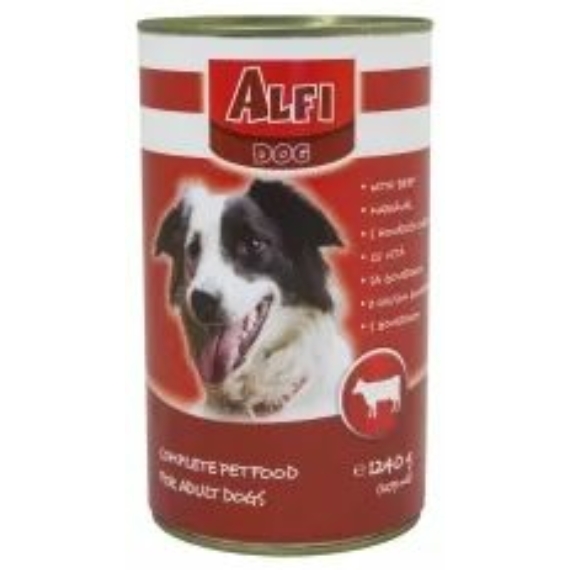 Alfi Dog Konzerv Marha 1240g – konzerves kutyaeledel
