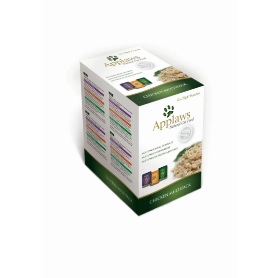 Applaws Cat Alutasak Multipack Csirke 12x70g – konzerves macskaeledel