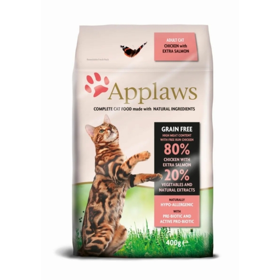 Applaws Cat Száraz Adult Csirke+Lazac 400g – száraz macskatáp
