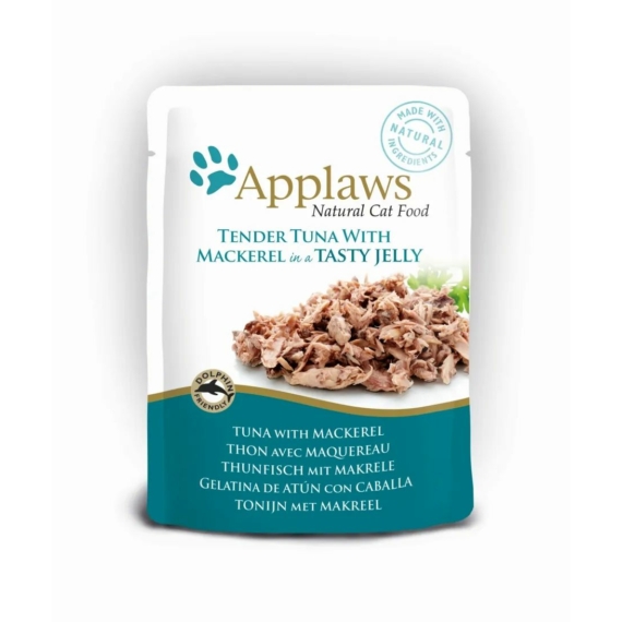 Applaws Cat Tasakos Tonhal Makrélával Zselében, 70g – konzerves macskaeledel